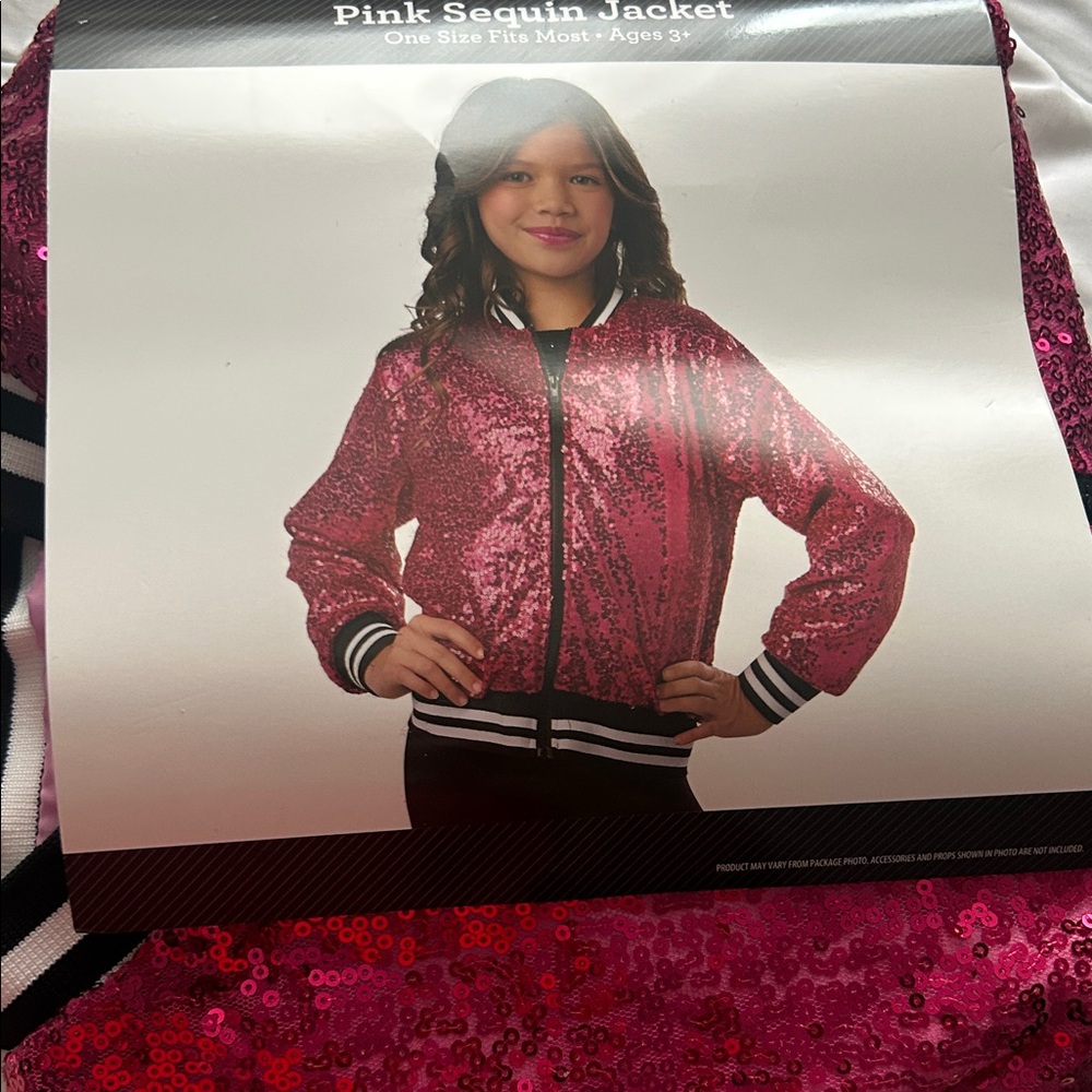 Kids Pink Sequin Dance Jacket